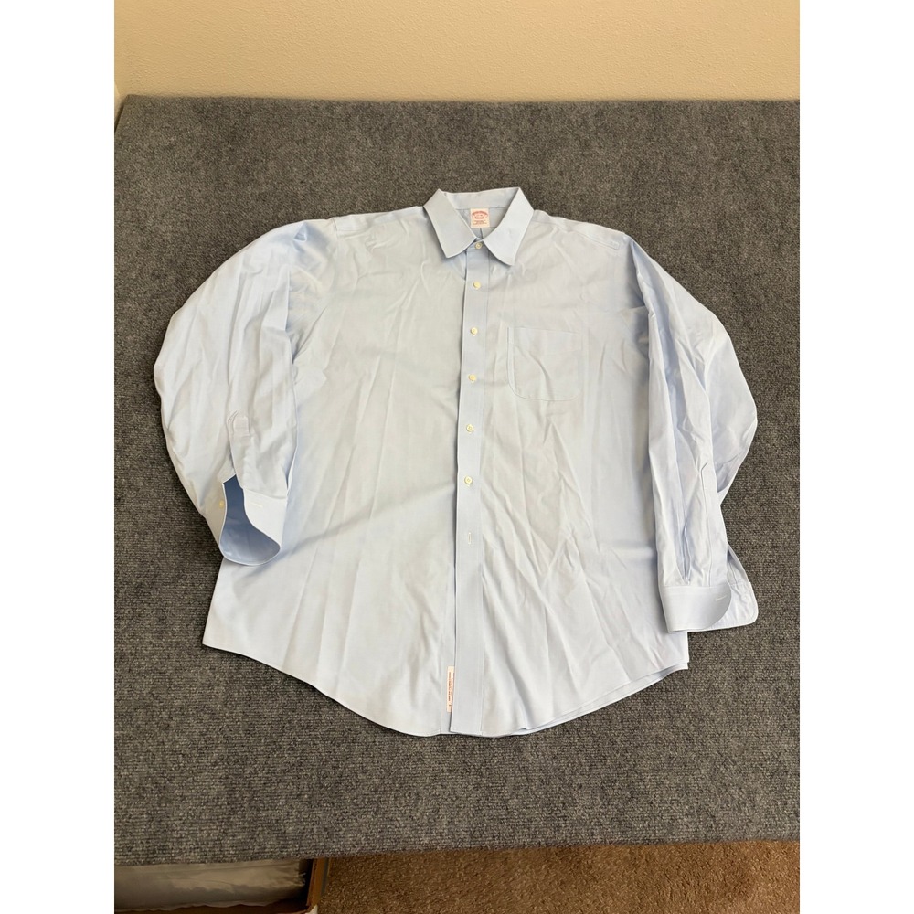 Brooks Brothers Light Blue Non-Iron Cotton Dress Shirt 17-36 Traditional Fit